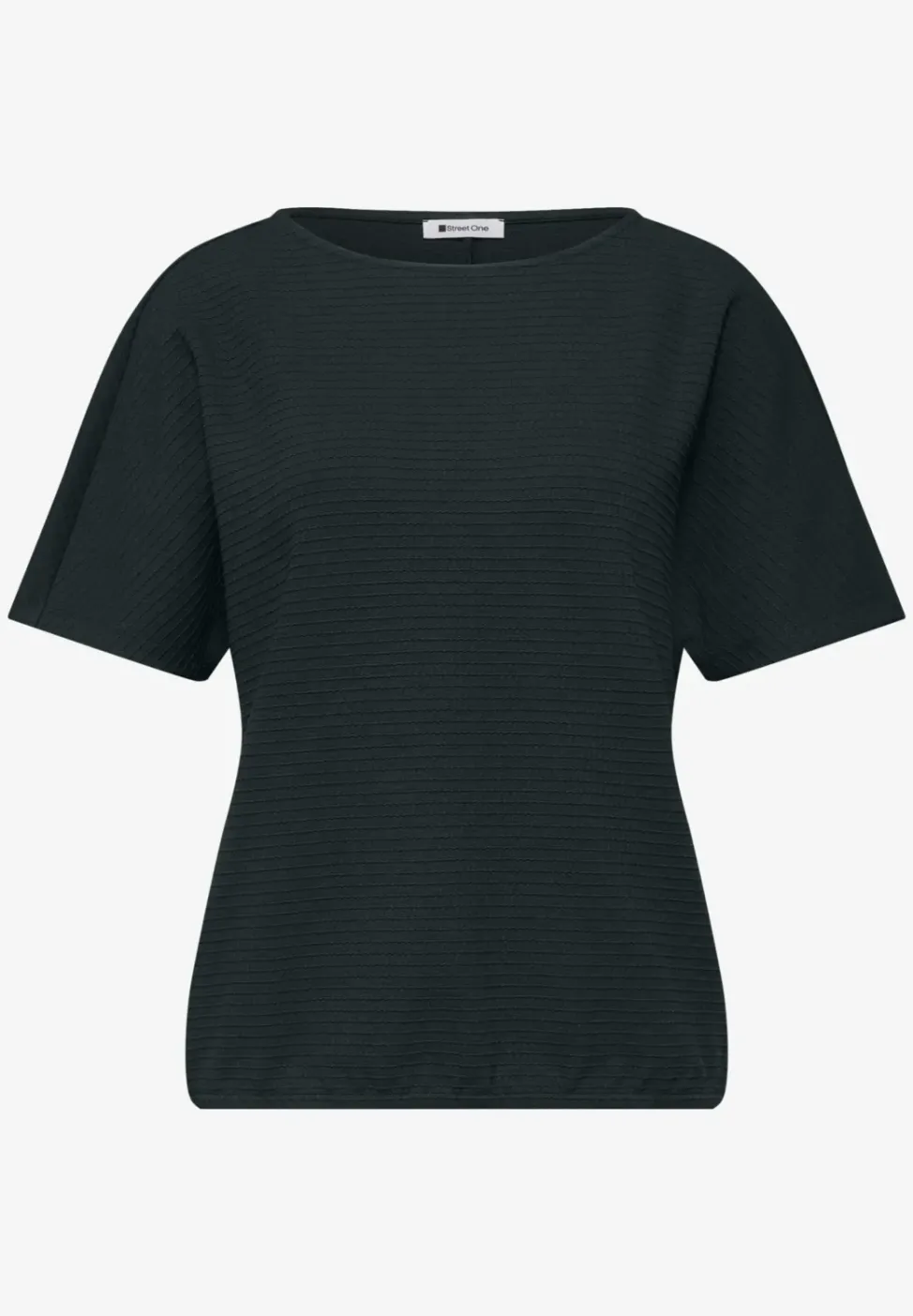 T-shirt structuré en couleur unie