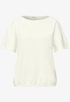 T-shirt structuré en couleur unie