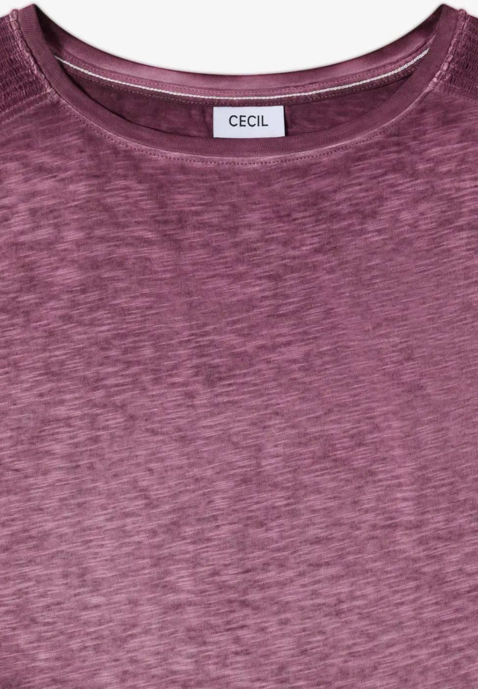 T-shirt avec boatneck au look garment-dye