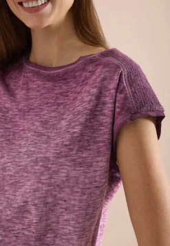 T-shirt avec boatneck au look garment-dye