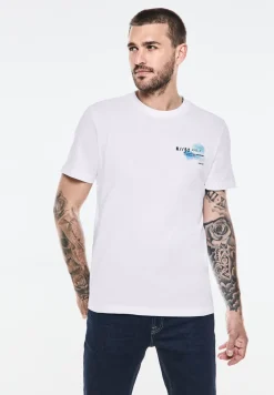 T-shirt avec imprimé sur la poitrine