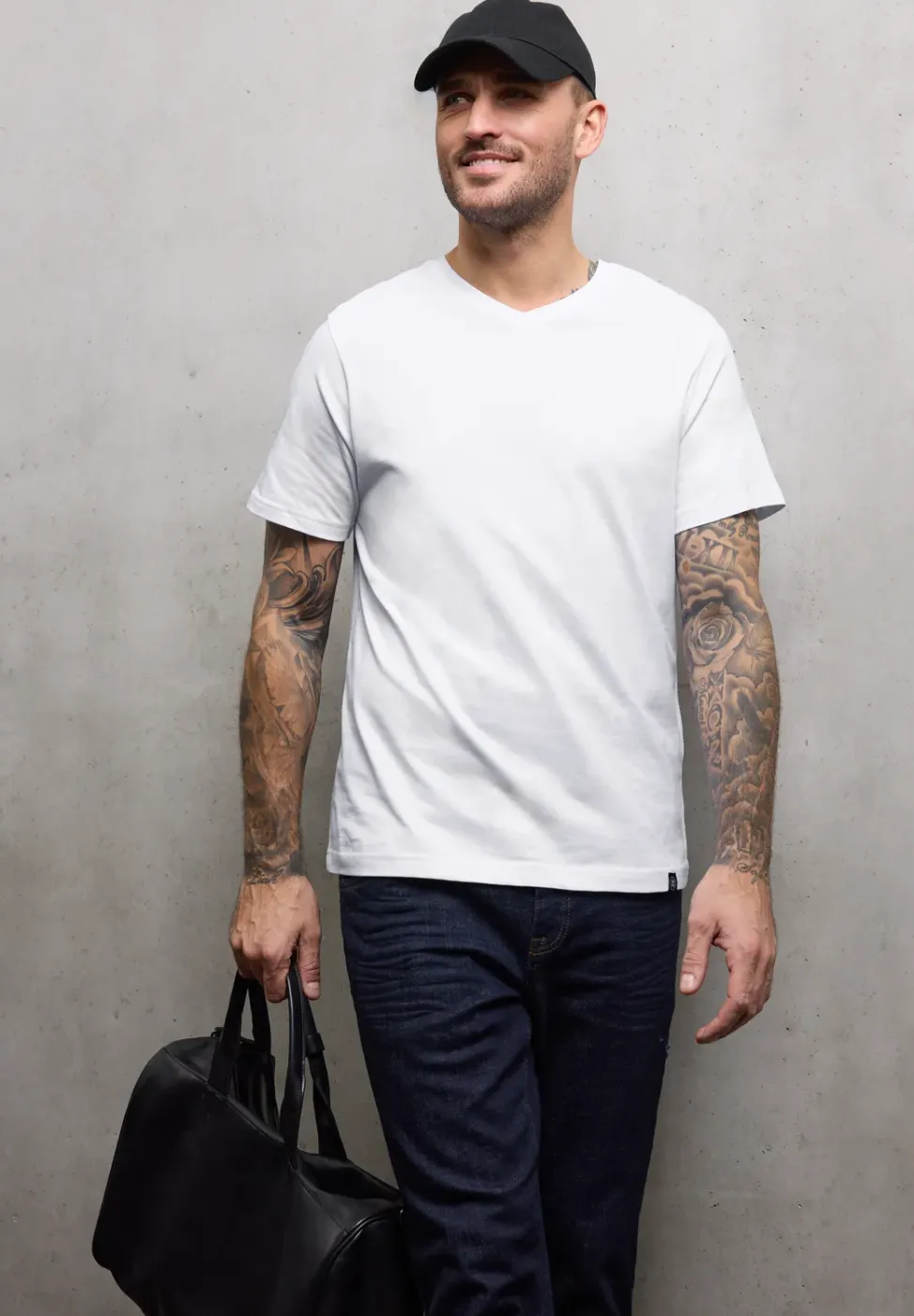 T-shirt basique à col en V