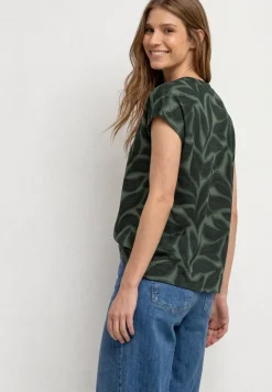 T-shirt à boutons et imprimé