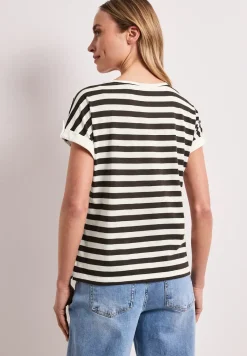 T-shirt à col rond avec boutons décoratifs