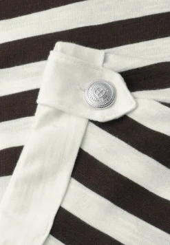 T-shirt à col rond avec boutons décoratifs