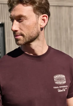 T-shirt à col rond avec impression arrière