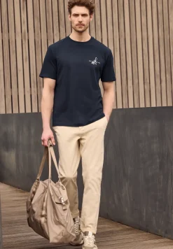 T-shirt à col rond avec impression arrière