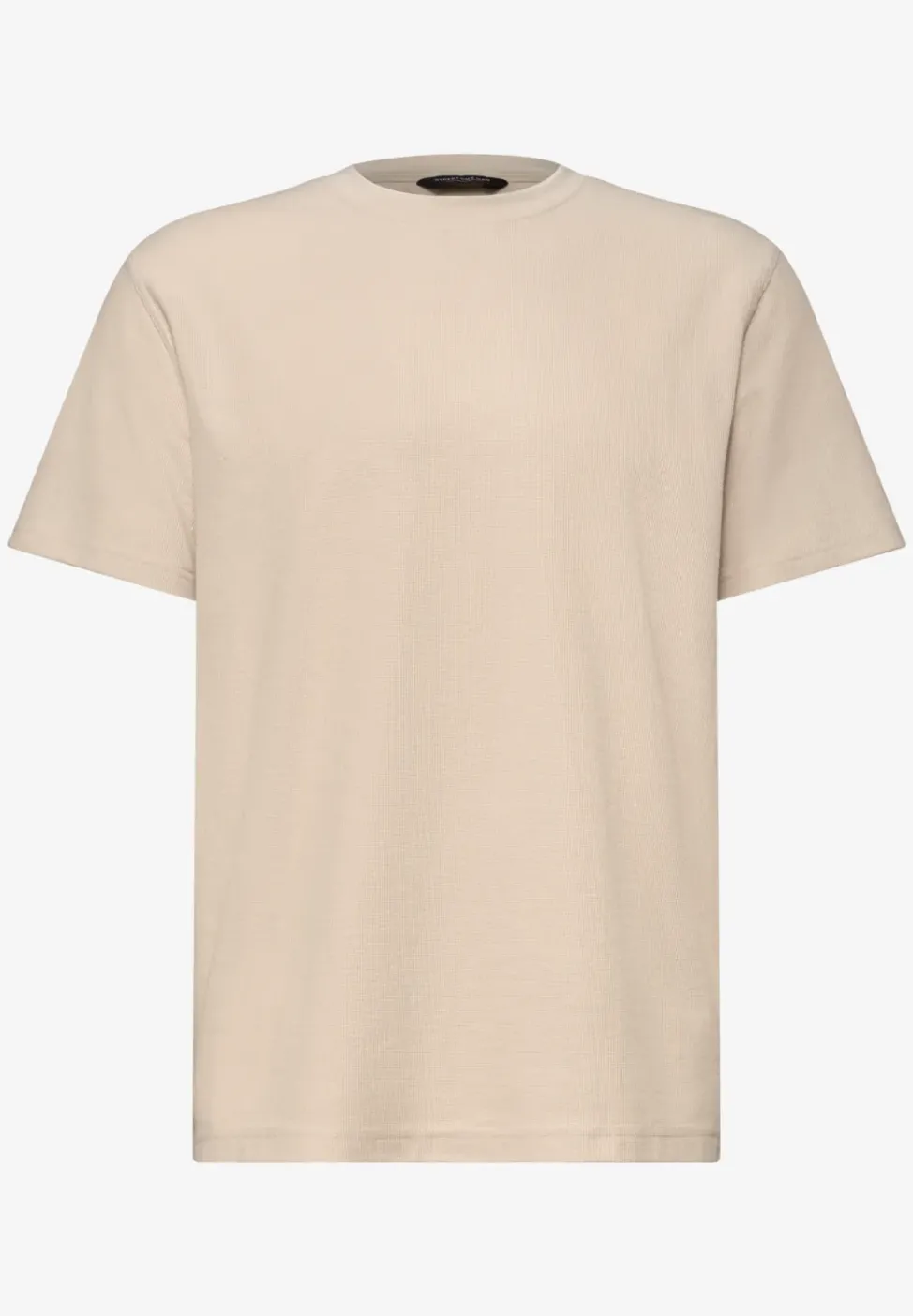 T-shirt à col rond et structure tricotée