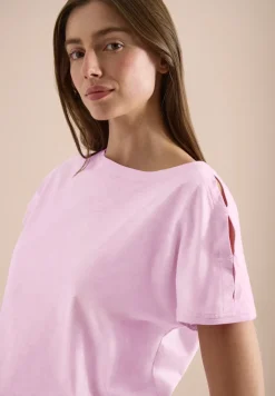 T-shirt en jersey teint en pièce à l’aspect délavé