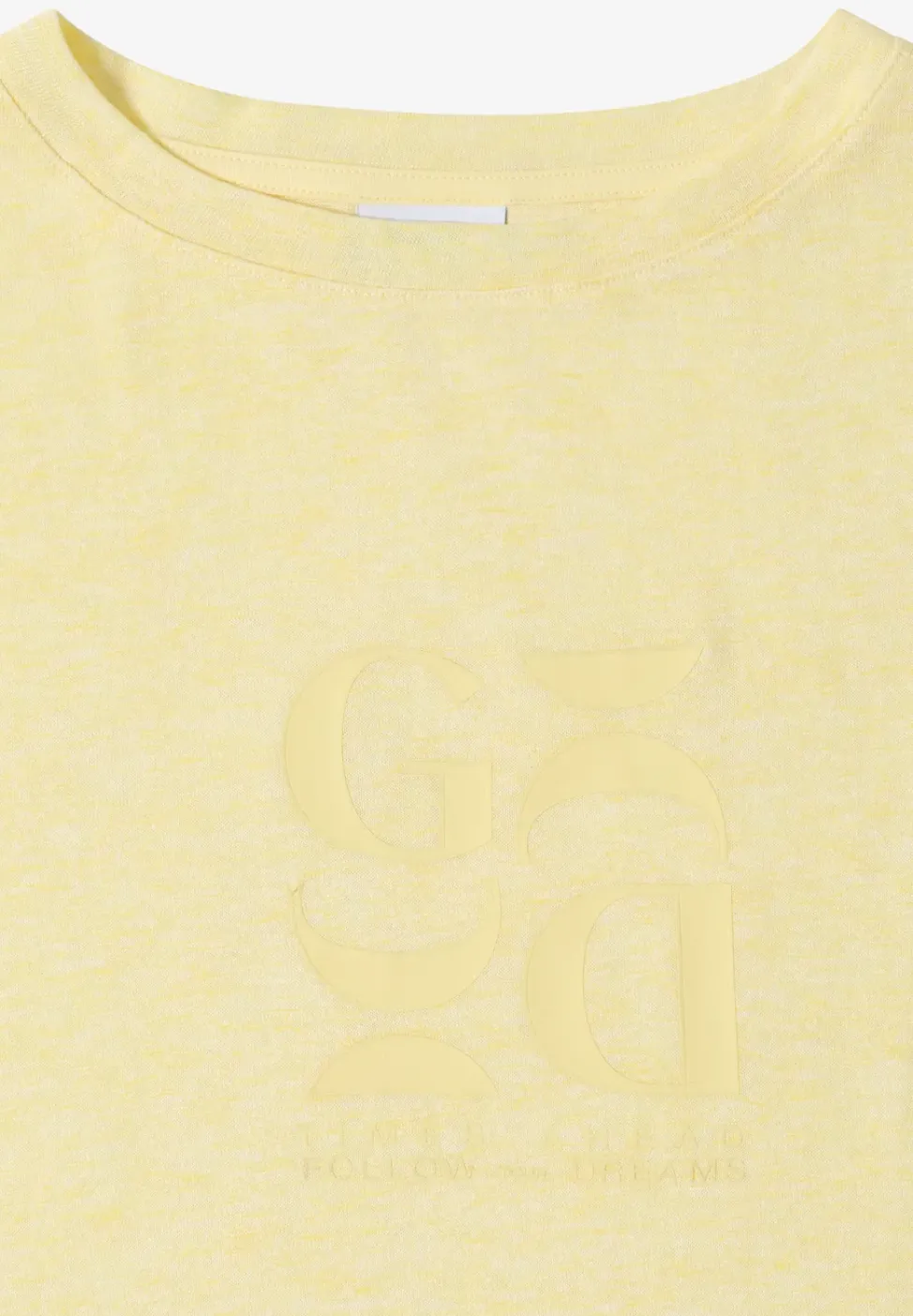 T-shirt imprimé à effet lin