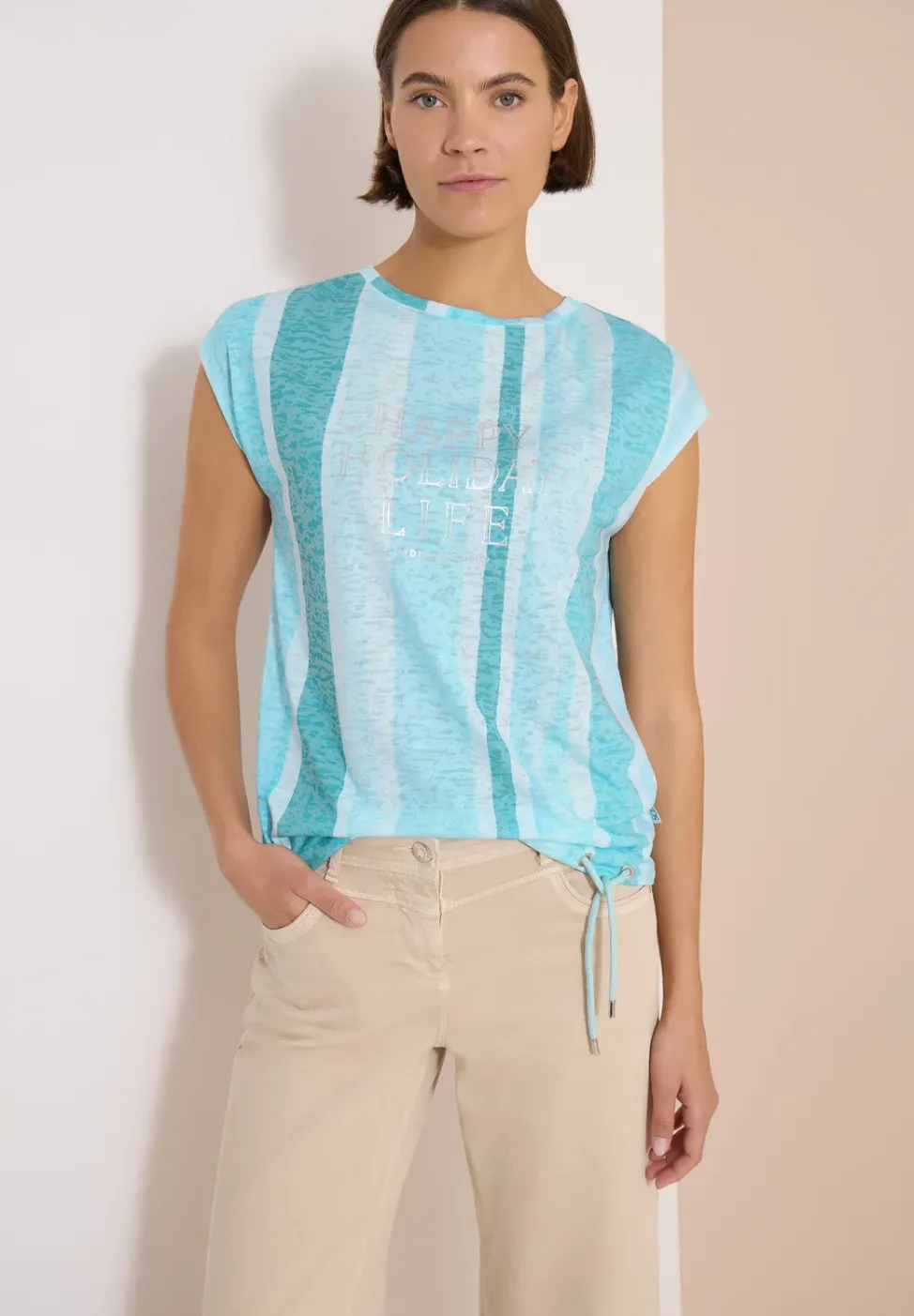 T-shirt à l'effet dévoré