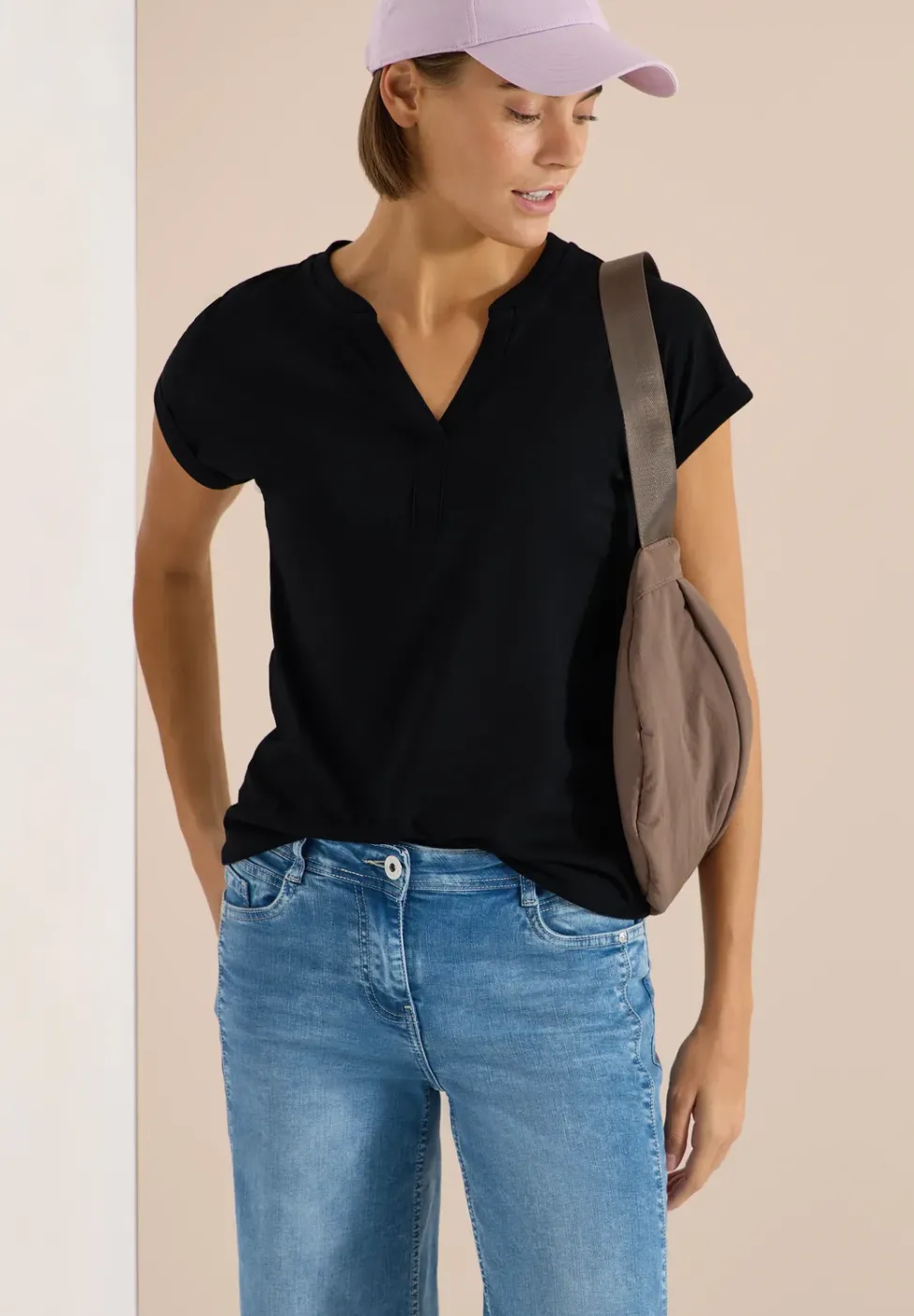 T-shirt à manches courtes en forme de tunique
