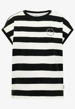 T-shirt rayé avec lettering