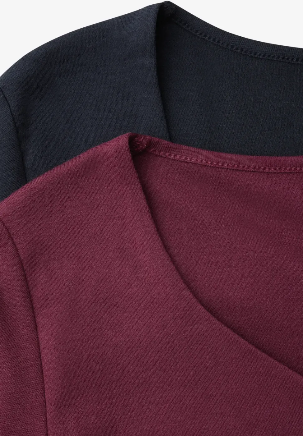 T-shirts avec encolure en cœur en pack de 2
