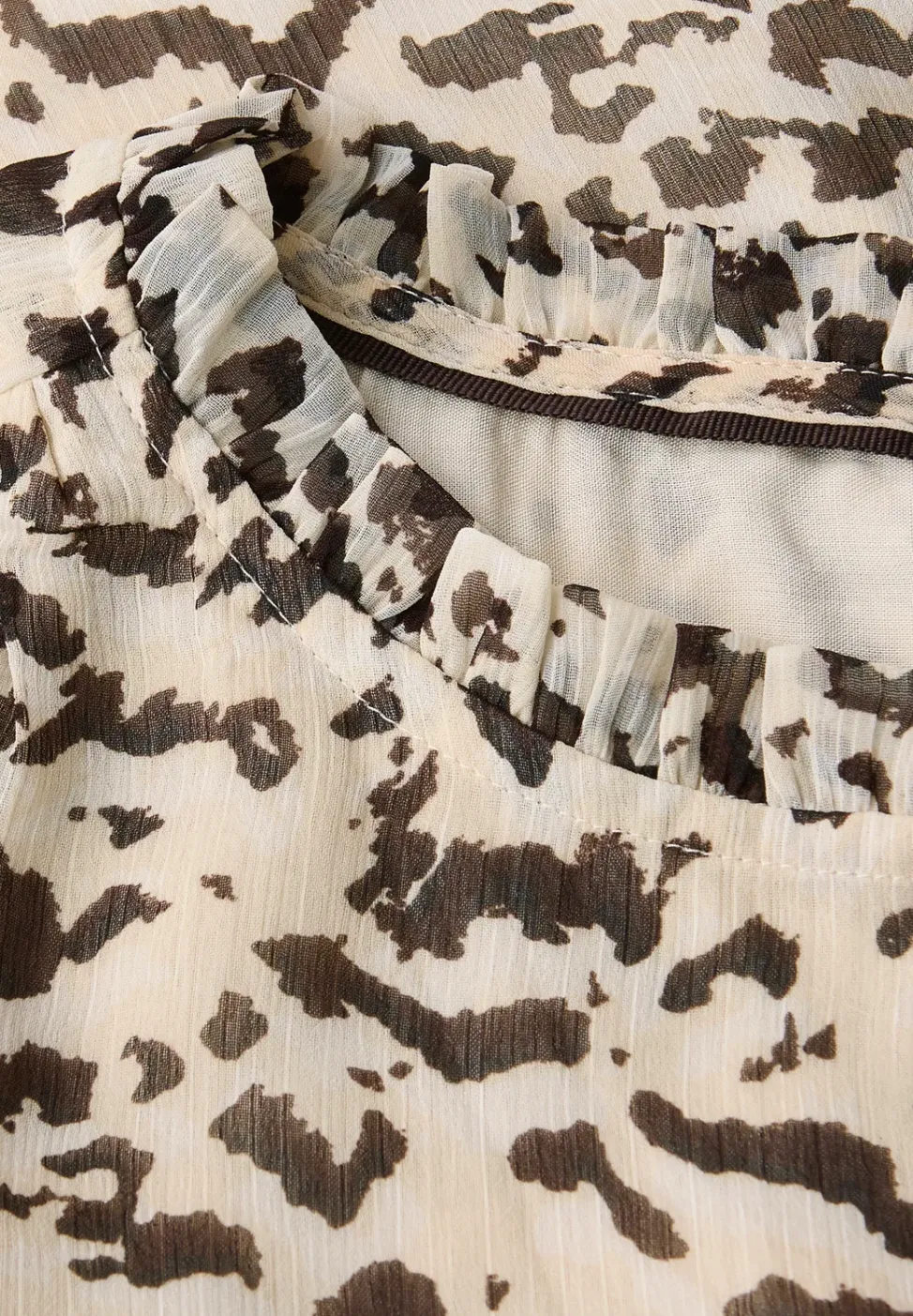 Tunique en mousseline de soie à motifs