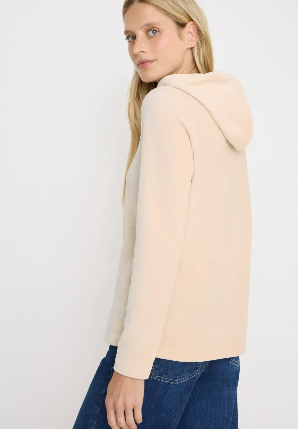 Veste en velours côtelé avec capuche