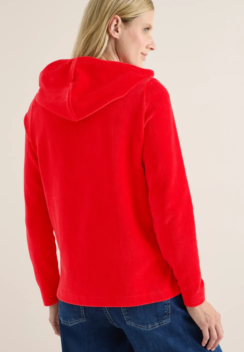 Veste en velours côtelé avec capuche