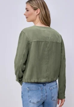Veste au look délavé avec cordon de serrage