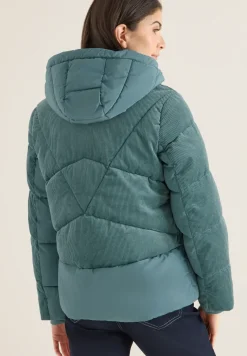 Veste bouffante avec mélange de velours côtelé