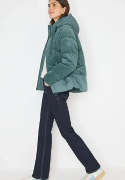 Veste bouffante avec mélange de velours côtelé