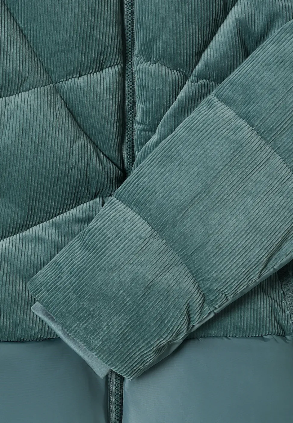 Veste bouffante avec mélange de velours côtelé