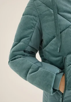 Veste bouffante avec mélange de velours côtelé