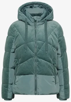 Veste bouffante avec mélange de velours côtelé