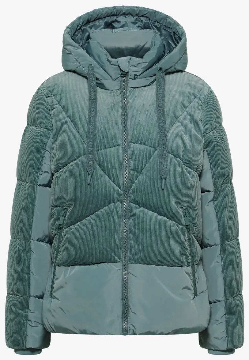 Veste bouffante avec mélange de velours côtelé