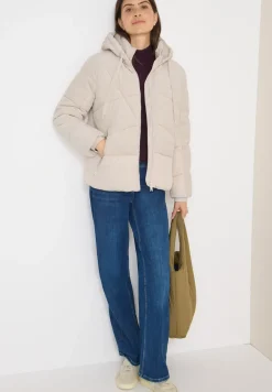 Veste bouffante avec mélange de velours côtelé