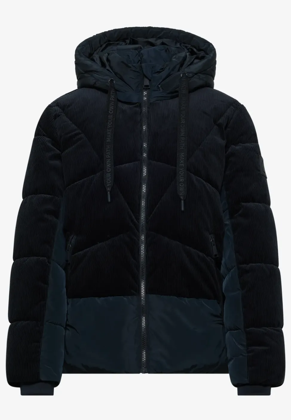 Veste bouffante avec mélange de velours côtelé