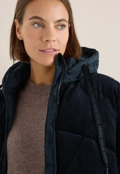 Veste bouffante avec mélange de velours côtelé