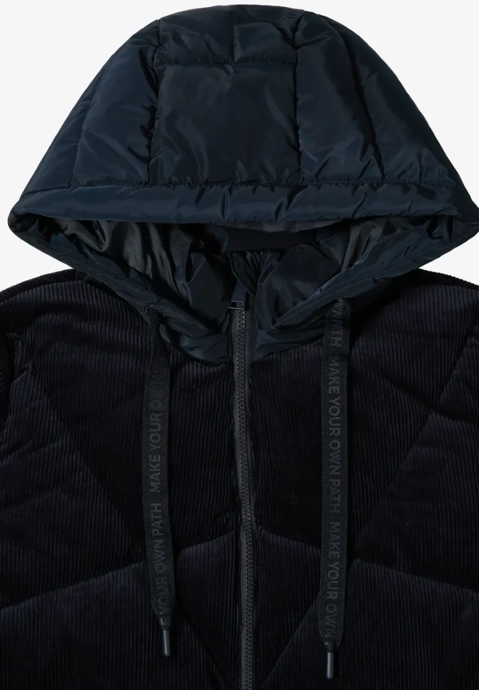 Veste bouffante avec mélange de velours côtelé