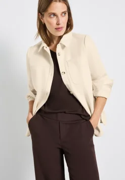 Veste-chemise à aspect laine