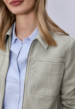 Veste à chevrons avec fermeture éclair