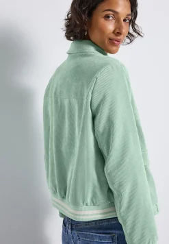 Veste courte en velours côtelé