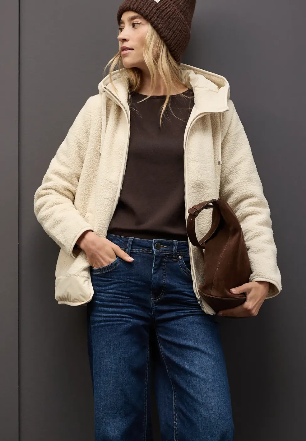 Veste doublée en teddy