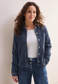 Veste en jean au look bouclé