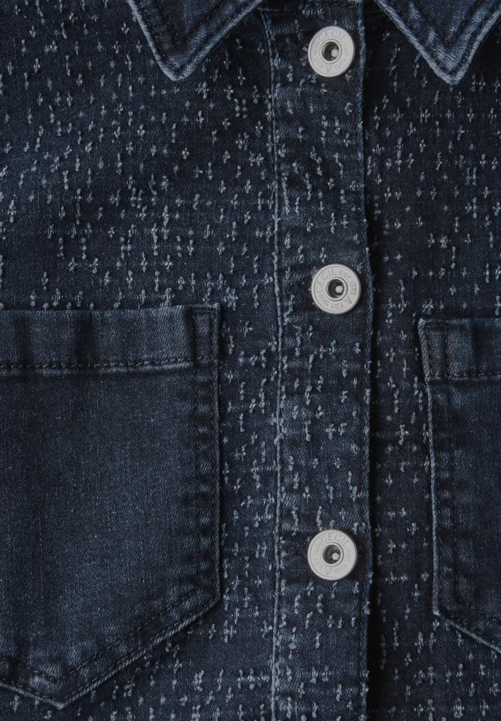 Veste en jean au look bouclé