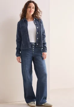 Veste en jean au look bouclé