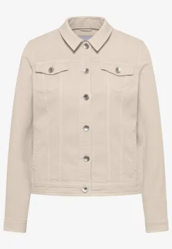 Veste en jean avec poches poitrine et boutons