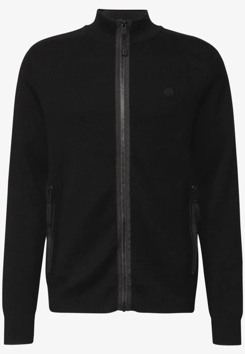 Veste en tricot avec col montant
