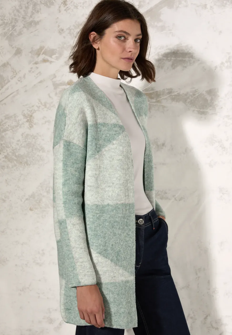 Veste en tricot à motifs