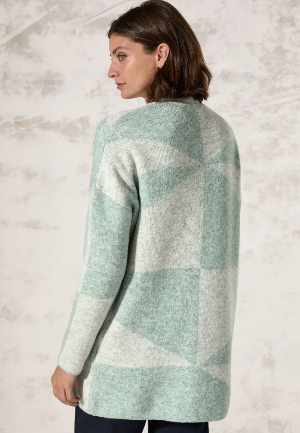 Veste en tricot à motifs