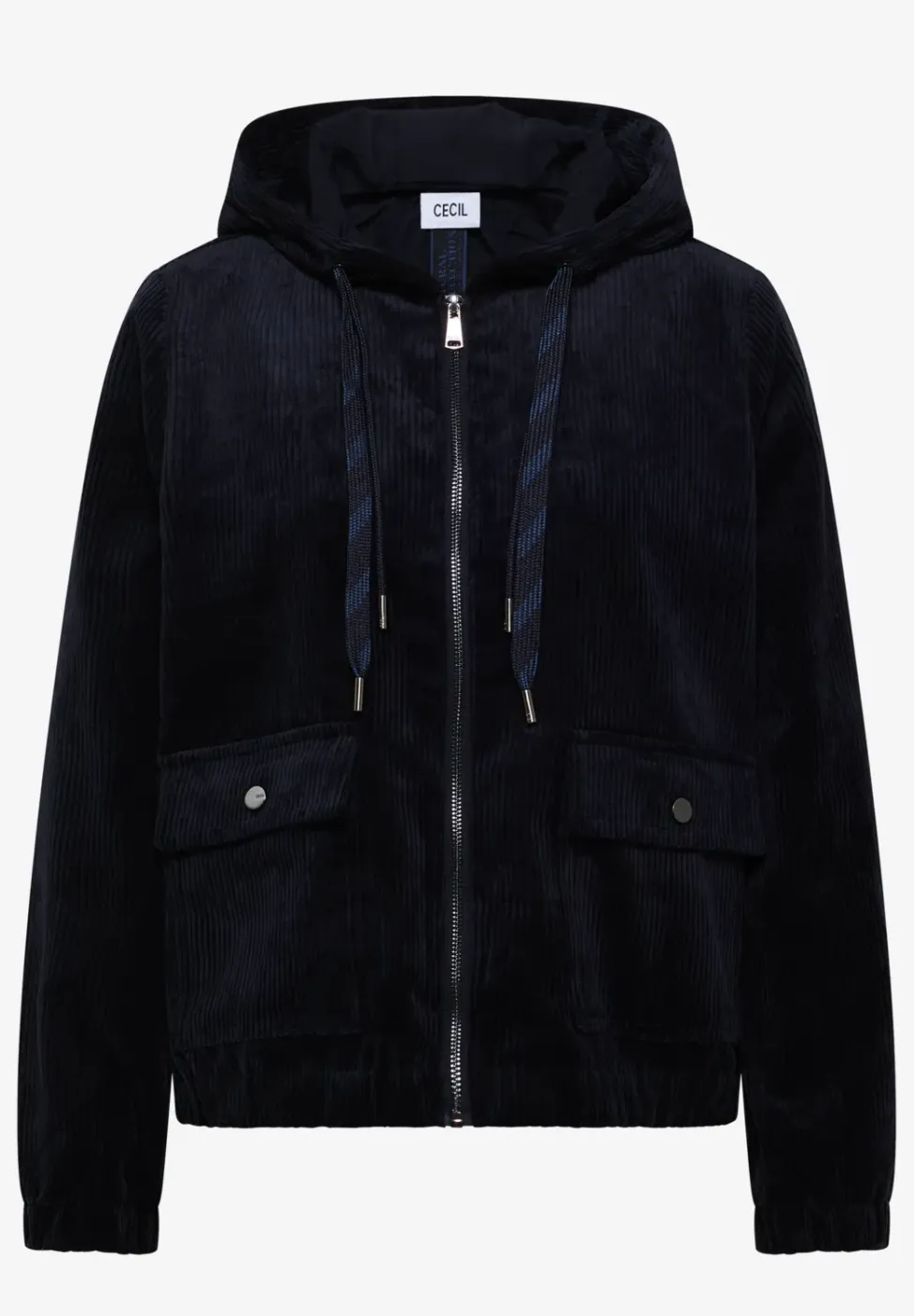 Veste en velours côtelé avec capuche