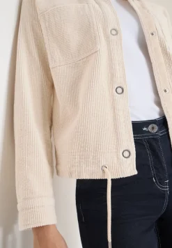 Veste en velours côtelé avec cordon de serrage