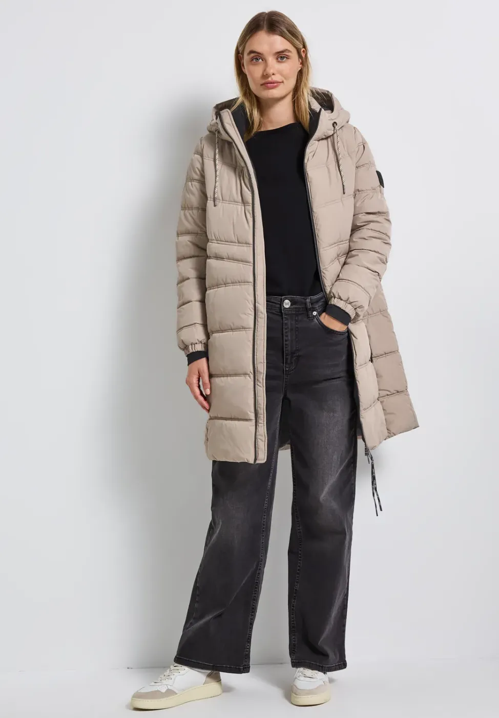 Veste longue matelassée