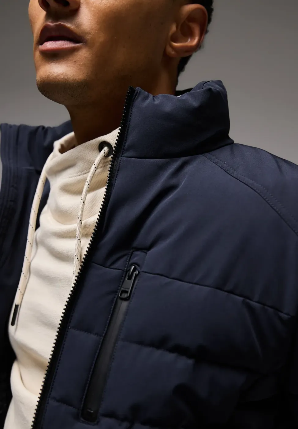 Veste matelassée au look biker