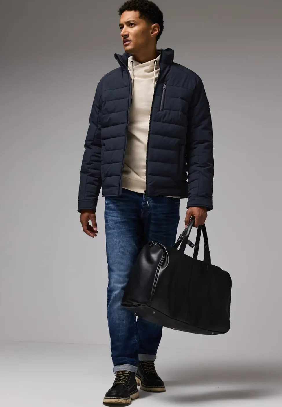 Veste matelassée au look biker