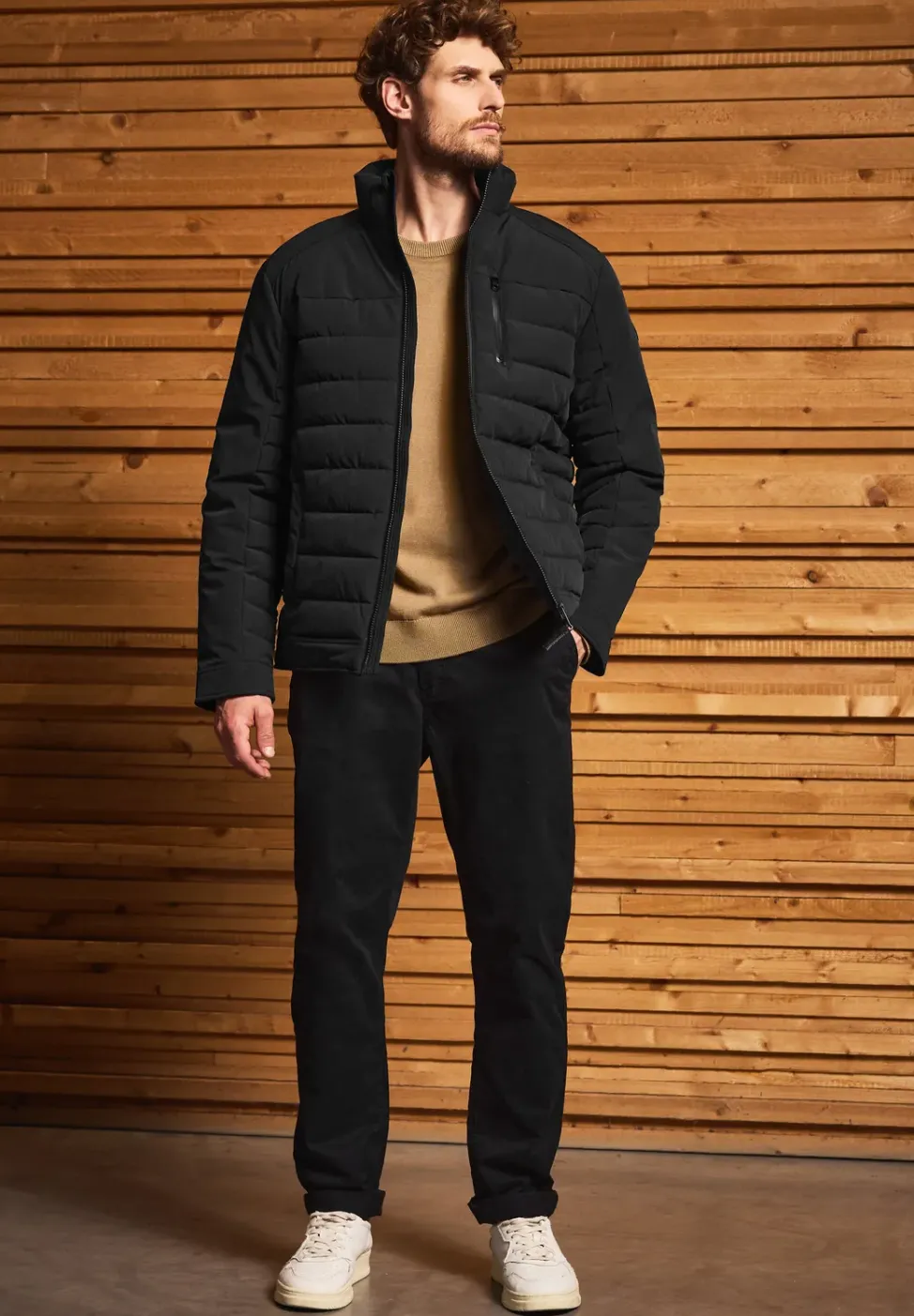 Veste matelassée avec col montant