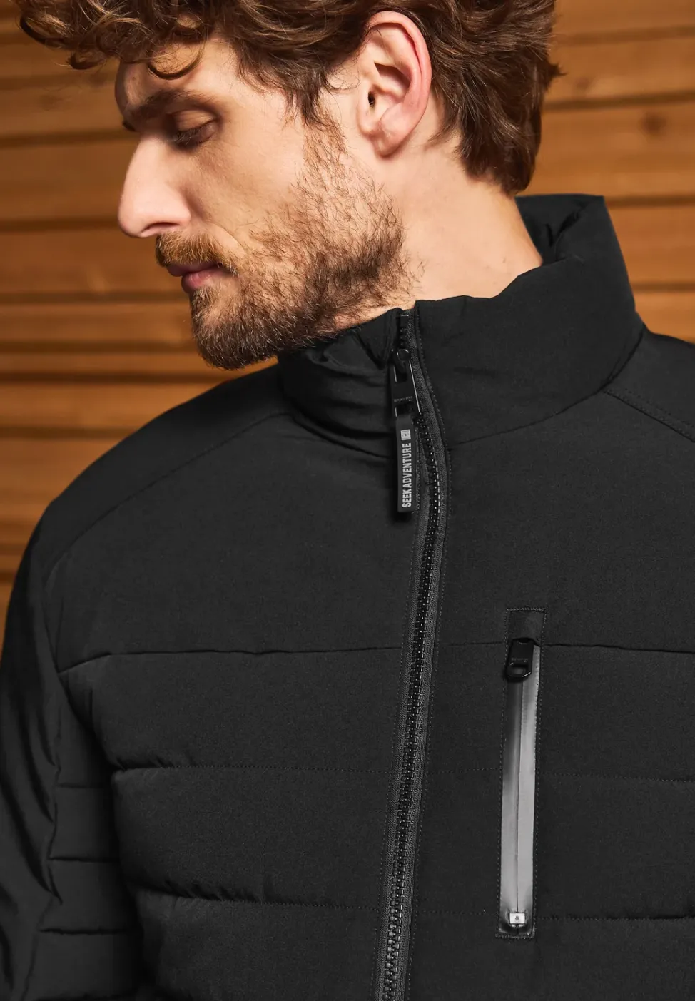 Veste matelassée avec col montant